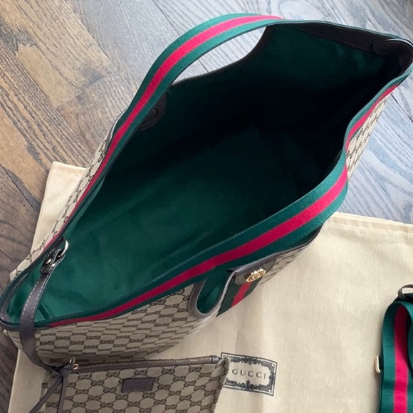 Beige Monogram Canvas Tote Bag - Picture 8 of 9